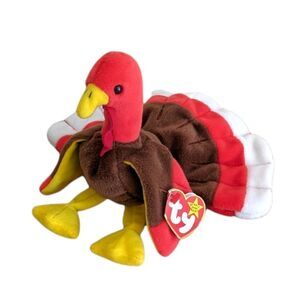 Ty Beanie Babies Gobbles The Turkey Vintage Rare with Errors Stuffed Animal New